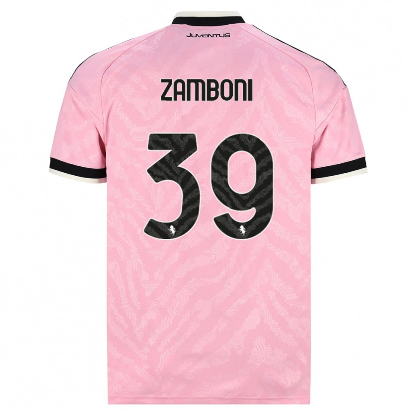Danxen Uomo Maglia Marta Zamboni #39 Rosa Nero Kit Gara Away 2026/27 Maglietta