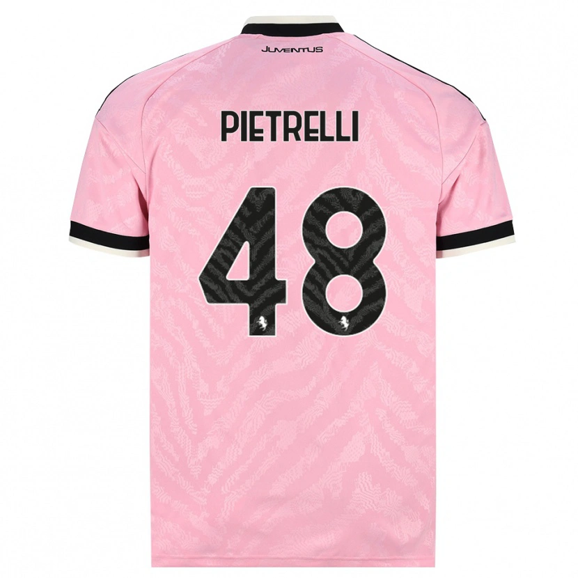 Danxen Uomo Maglia Alessandro Pietrelli #48 Rosa Nero Kit Gara Away 2026/27 Maglietta