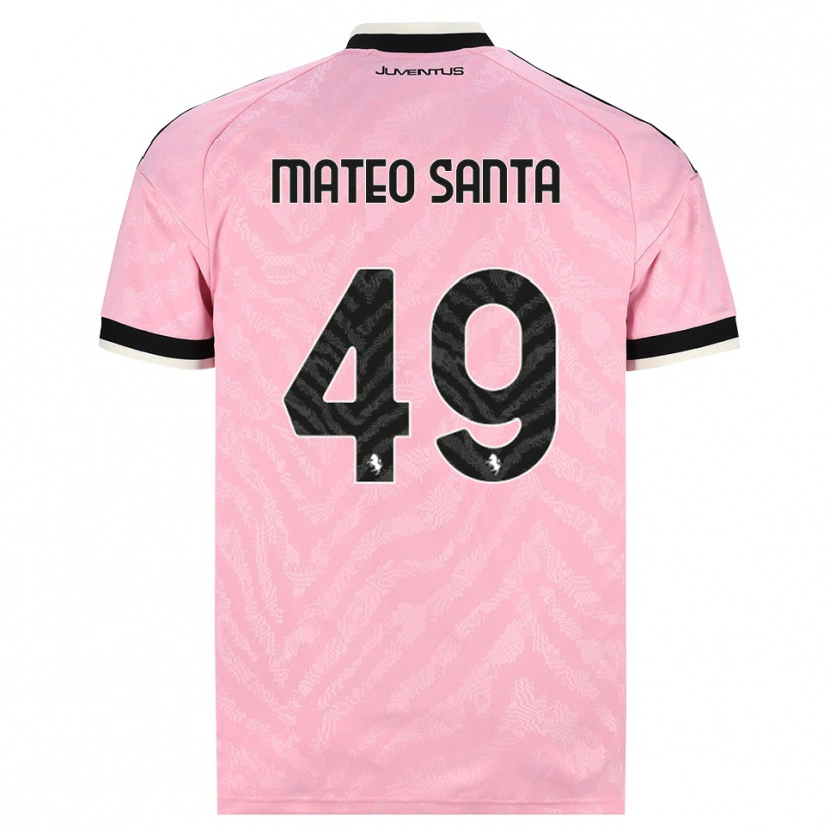 Danxen Uomo Maglia Mateo Santa Maria #49 Rosa Nero Kit Gara Away 2026/27 Maglietta