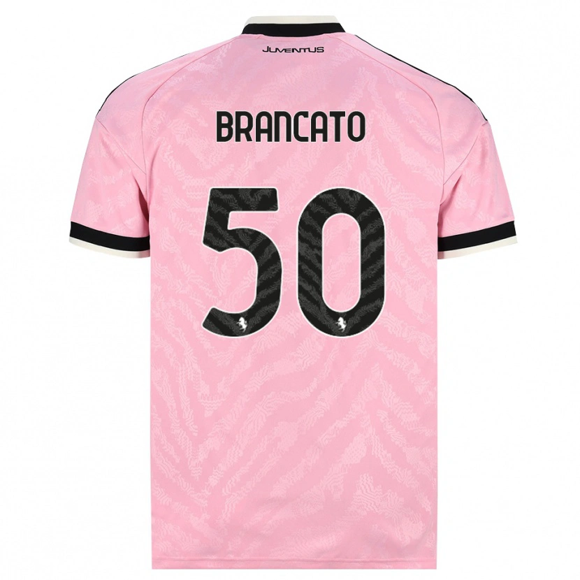 Danxen Uomo Maglia Alessandro Brancato #50 Rosa Nero Kit Gara Away 2026/27 Maglietta