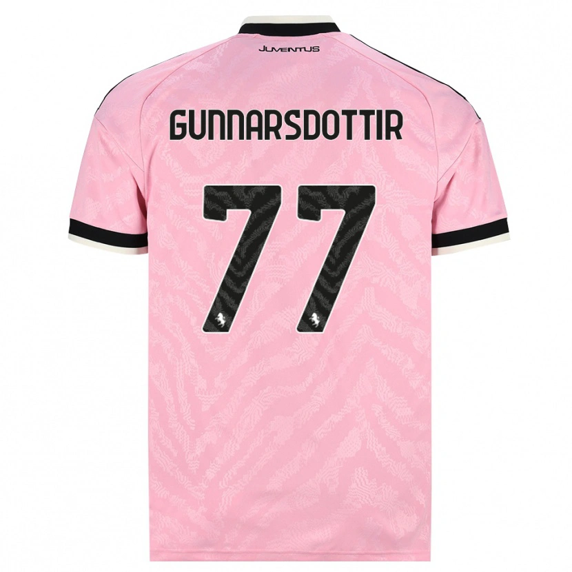 Danxen Uomo Maglia Sara Bjork Gunnarsdottir #77 Rosa Nero Kit Gara Away 2026/27 Maglietta
