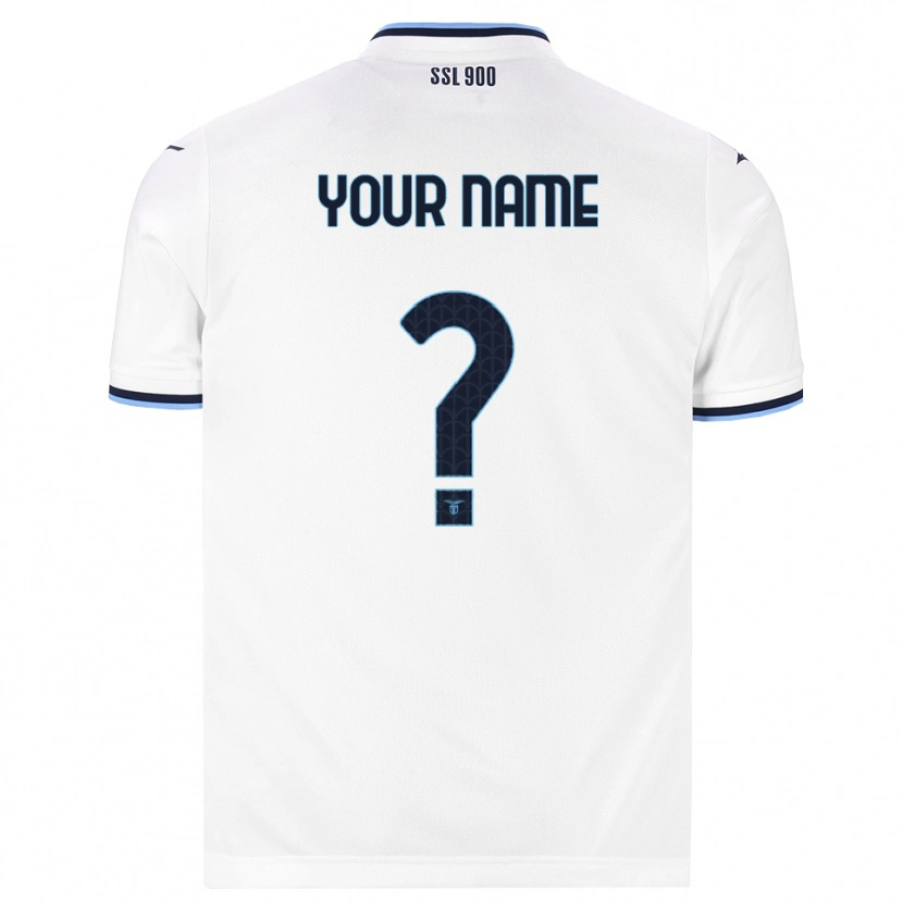 Danxen Uomo Maglia Il Tuo Nome #0 Bianco Blu Navy Kit Gara Away 2026/27 Maglietta