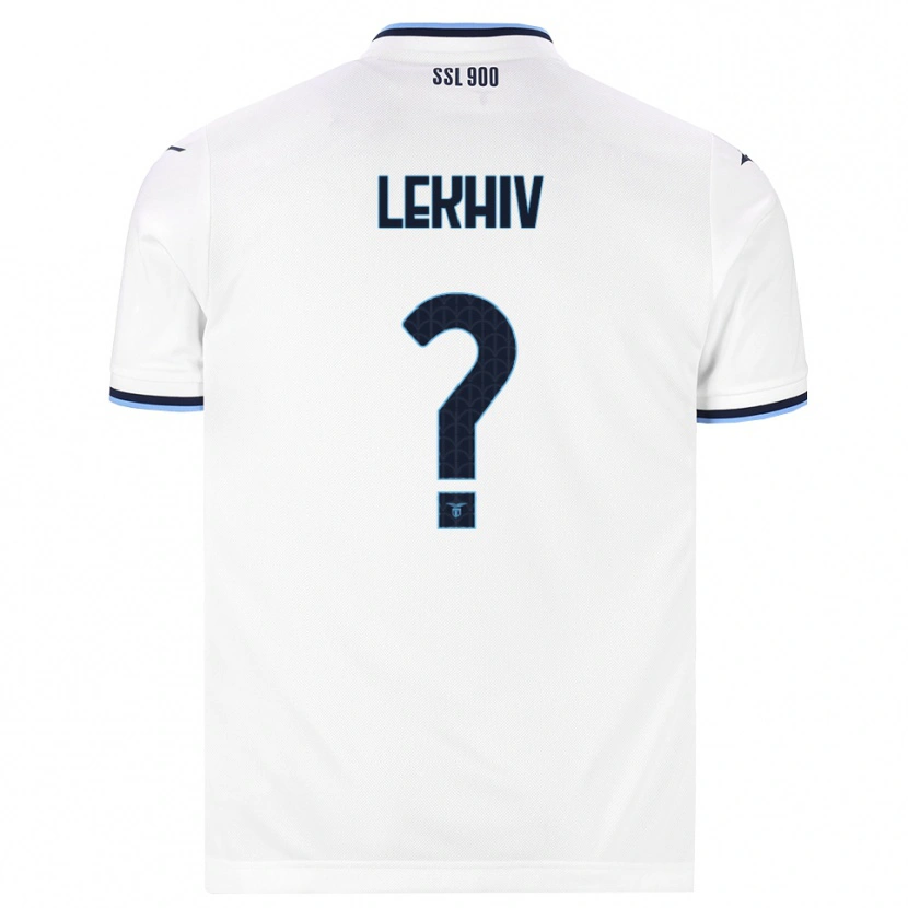 Danxen Uomo Maglia Maksym Lekhiv #0 Bianco Blu Navy Kit Gara Away 2026/27 Maglietta