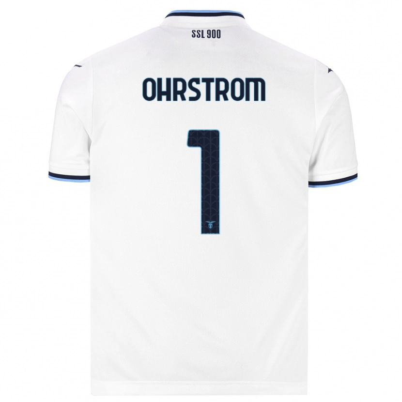 Danxen Uomo Maglia Stephanie Ohrstrom #1 Bianco Blu Navy Kit Gara Away 2026/27 Maglietta
