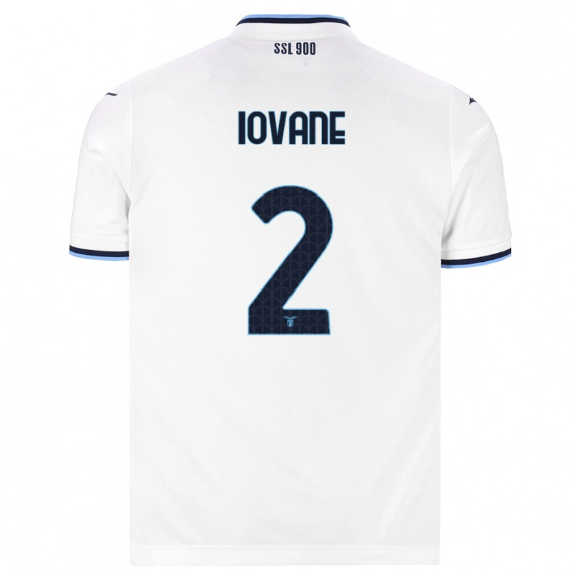Danxen Uomo Maglia Matteo Iovane #2 Bianco Blu Navy Kit Gara Away 2026/27 Maglietta