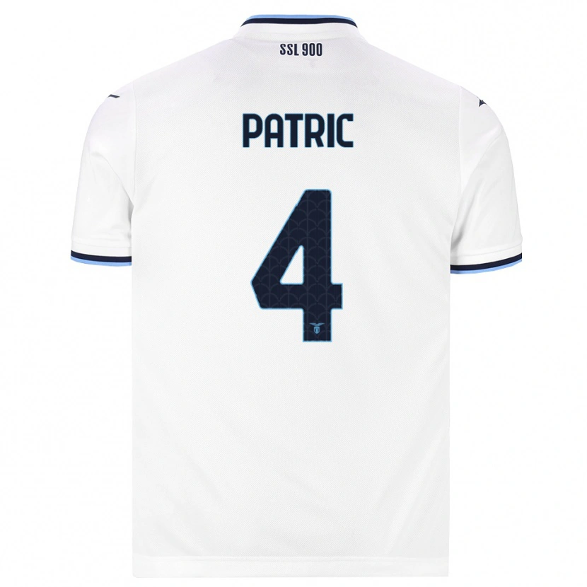 Danxen Uomo Maglia Patricio Gabarrón Gil #4 Bianco Blu Navy Kit Gara Away 2026/27 Maglietta