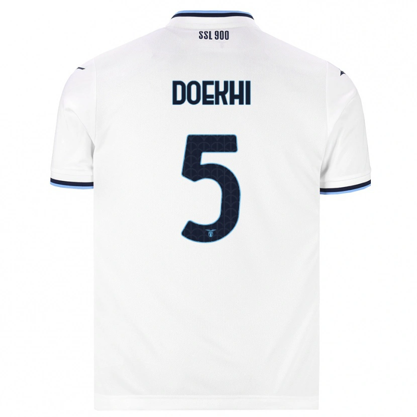 Danxen Uomo Maglia Danilho Doekhi #5 Bianco Blu Navy Kit Gara Away 2026/27 Maglietta