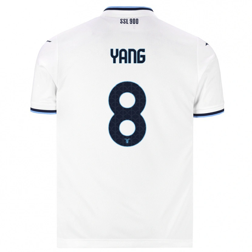 Danxen Uomo Maglia Lina Yang #8 Bianco Blu Navy Kit Gara Away 2026/27 Maglietta