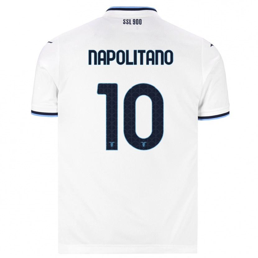 Danxen Uomo Maglia Luca Napolitano #10 Bianco Blu Navy Kit Gara Away 2026/27 Maglietta
