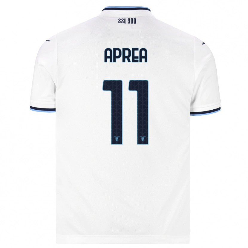 Danxen Uomo Maglia Federico Aprea #11 Bianco Blu Navy Kit Gara Away 2026/27 Maglietta
