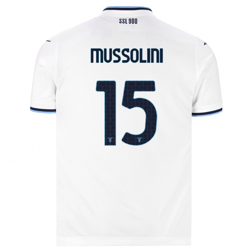 Danxen Uomo Maglia Romano Floriani Mussolini #15 Bianco Blu Navy Kit Gara Away 2026/27 Maglietta
