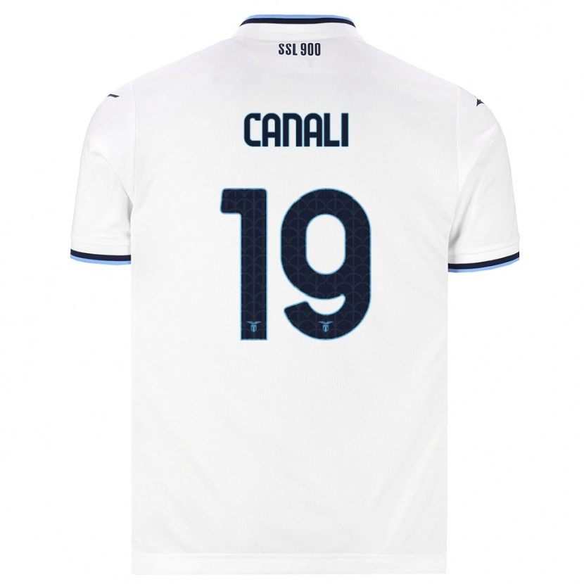 Danxen Uomo Maglia Giorgio Canali #19 Bianco Blu Navy Kit Gara Away 2026/27 Maglietta