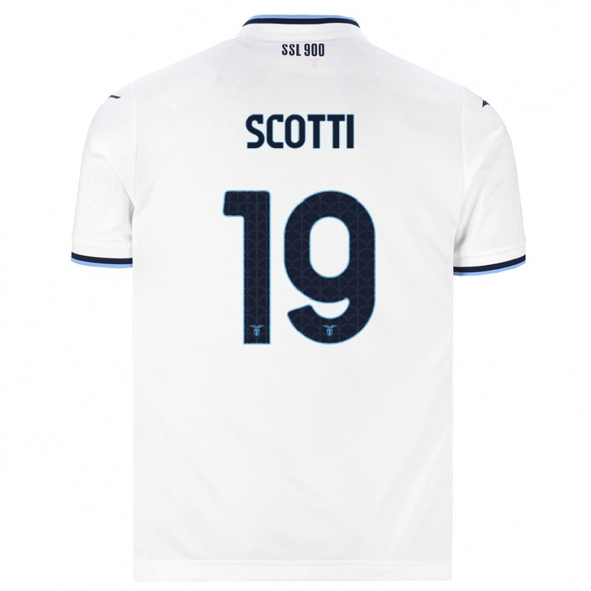 Danxen Uomo Maglia Asia Scotti #19 Bianco Blu Navy Kit Gara Away 2026/27 Maglietta