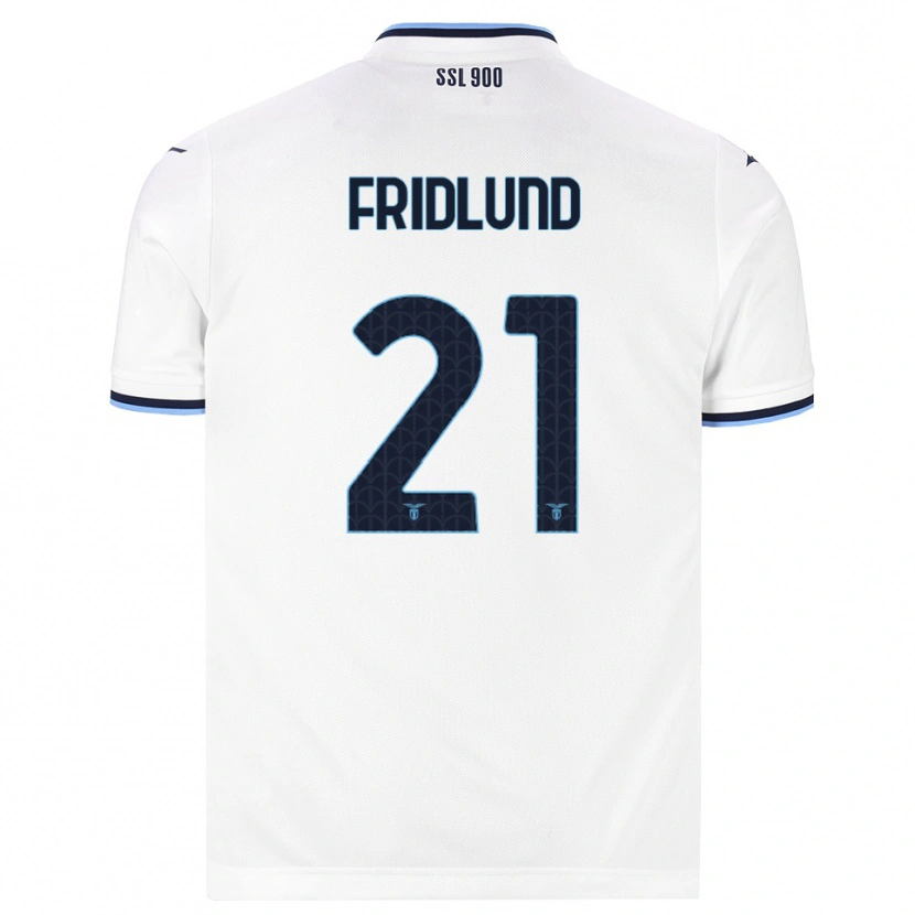 Danxen Uomo Maglia Johanne Fridlund #21 Bianco Blu Navy Kit Gara Away 2026/27 Maglietta