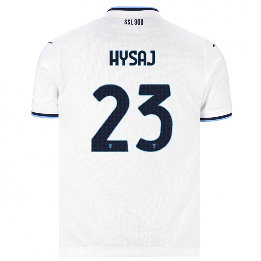 Danxen Uomo Maglia Elseid Hysaj #23 Bianco Blu Navy Kit Gara Away 2026/27 Maglietta