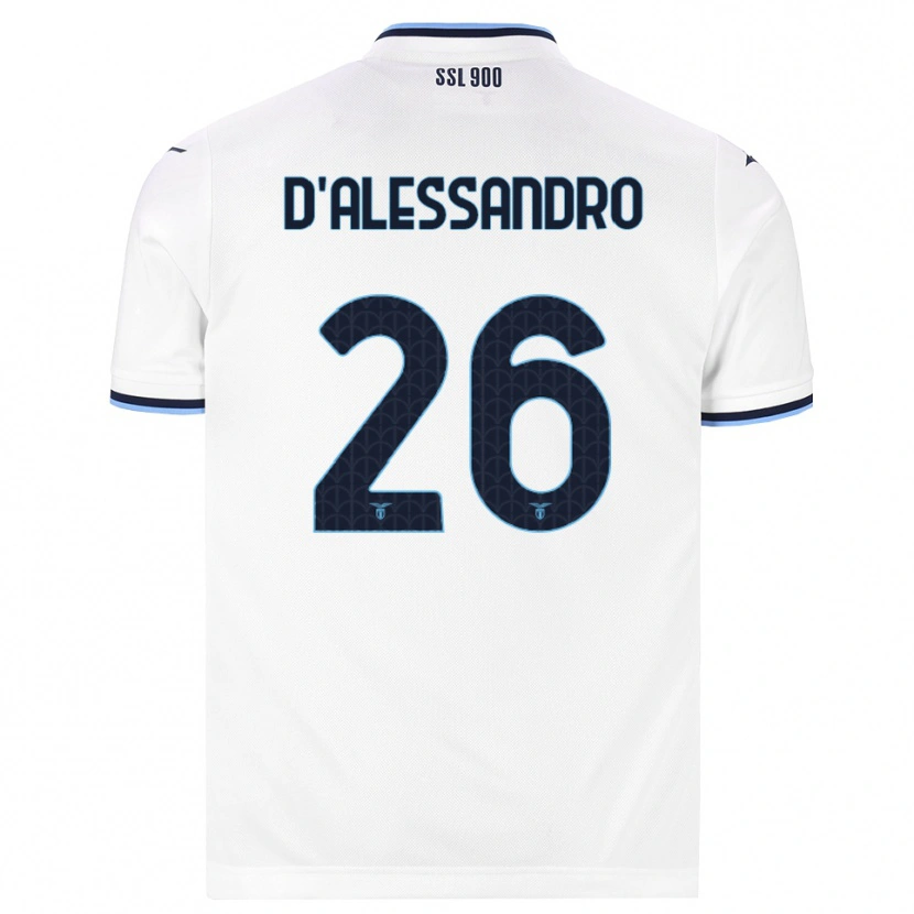 Danxen Uomo Maglia Mattya D'alessandro #26 Bianco Blu Navy Kit Gara Away 2026/27 Maglietta