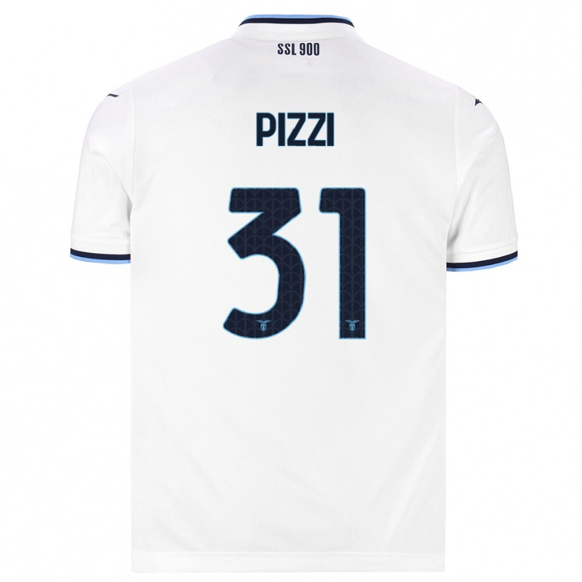 Danxen Uomo Maglia Giorgia Pizzi #31 Bianco Blu Navy Kit Gara Away 2026/27 Maglietta