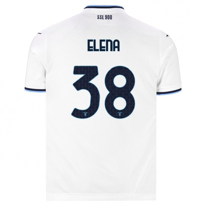 Danxen Uomo Maglia Michele Elena #38 Bianco Blu Navy Kit Gara Away 2026/27 Maglietta