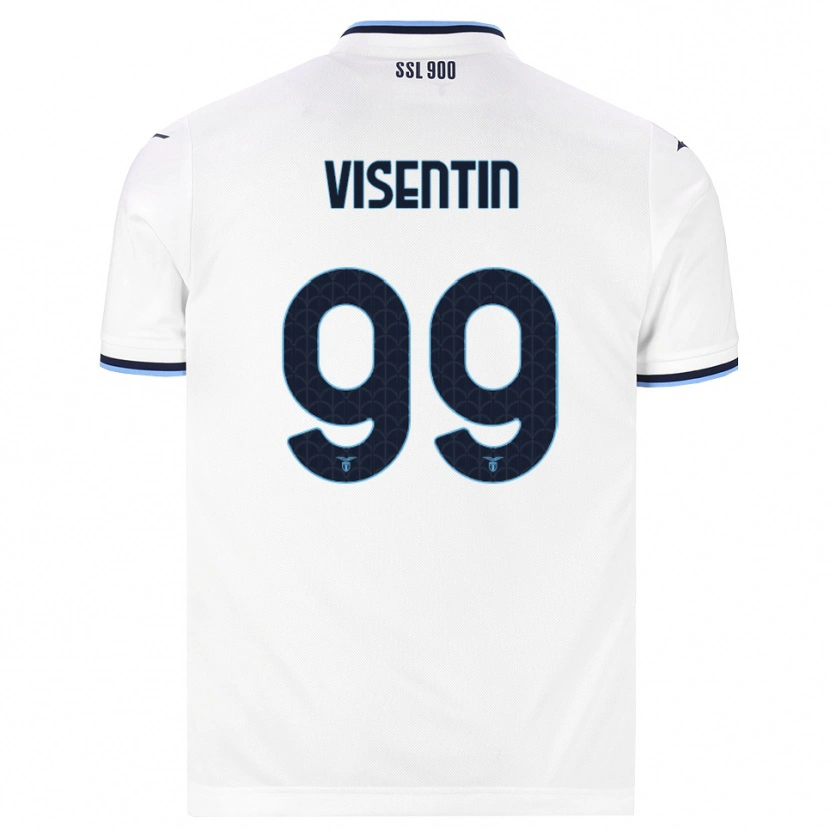 Danxen Uomo Maglia Noemi Visentin #99 Bianco Blu Navy Kit Gara Away 2026/27 Maglietta
