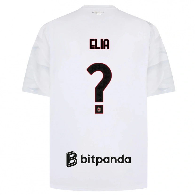 Danxen Uomo Maglia Emanuele Elia #0 Bianco Rosso Nero Kit Gara Away 2026/27 Maglietta