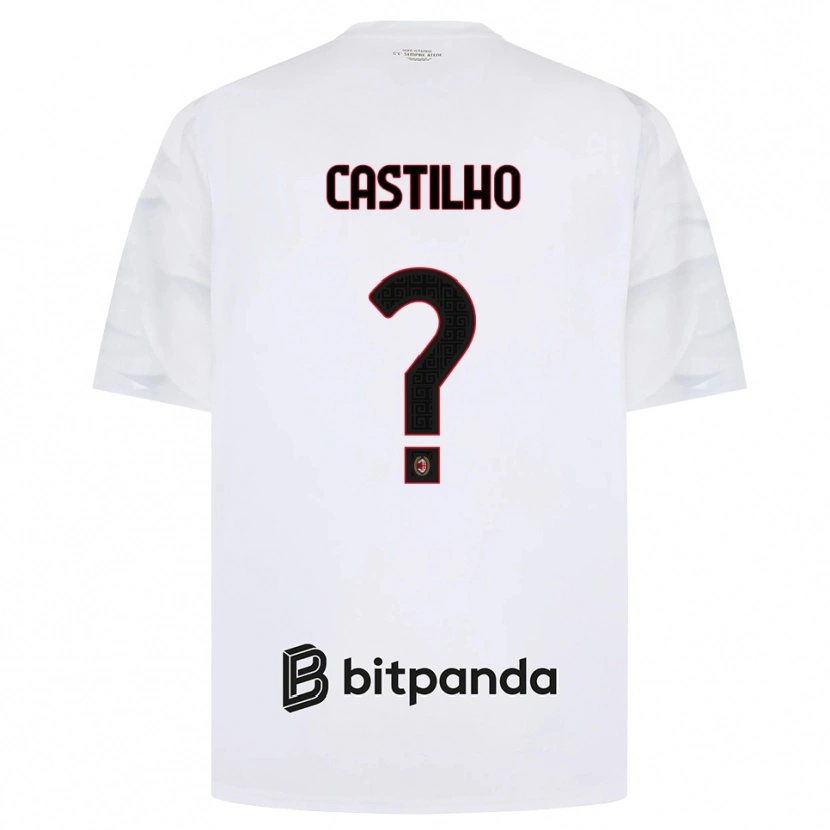 Danxen Uomo Maglia Estevan Amaral Castilho #0 Bianco Rosso Nero Kit Gara Away 2026/27 Maglietta