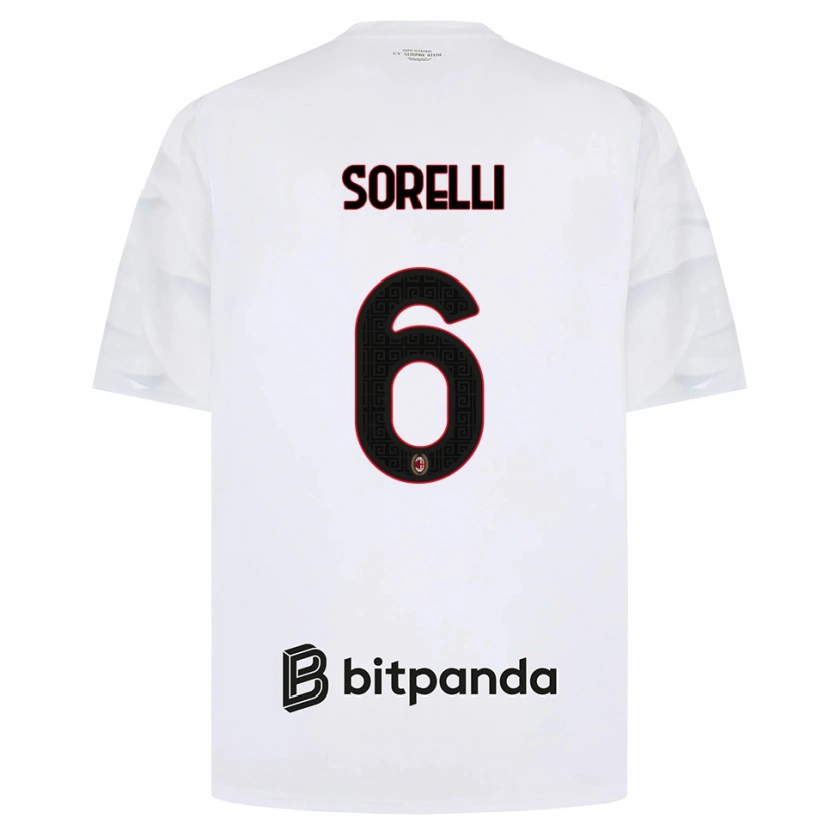 Danxen Uomo Maglia Nadine Sorelli #6 Bianco Rosso Nero Kit Gara Away 2026/27 Maglietta