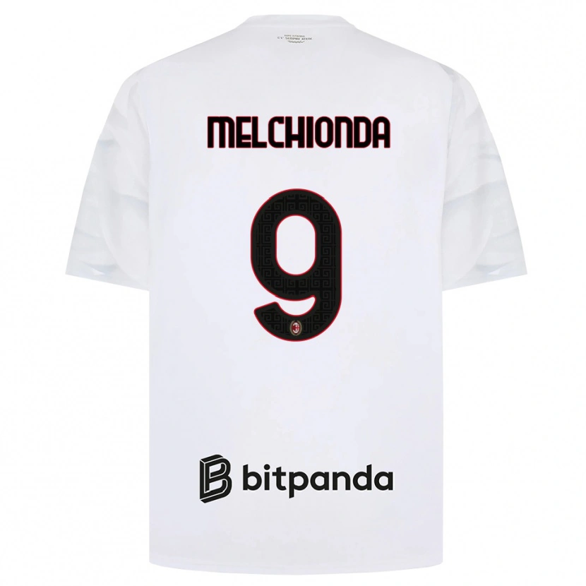 Danxen Uomo Maglia Marco Melchionda #9 Bianco Rosso Nero Kit Gara Away 2026/27 Maglietta