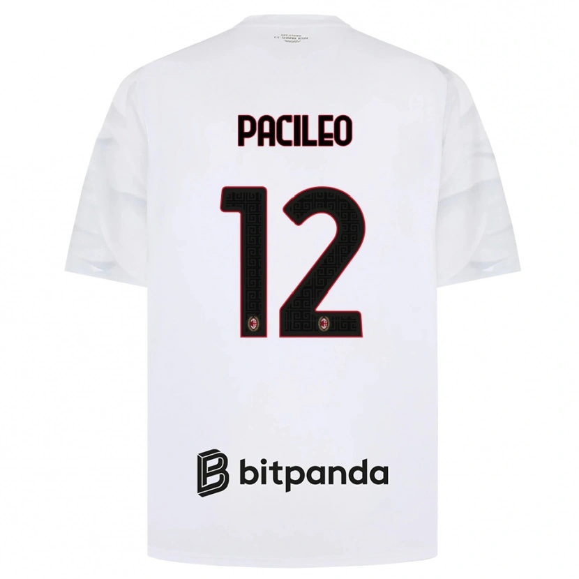 Danxen Uomo Maglia Alessandro Pacileo #12 Bianco Rosso Nero Kit Gara Away 2026/27 Maglietta