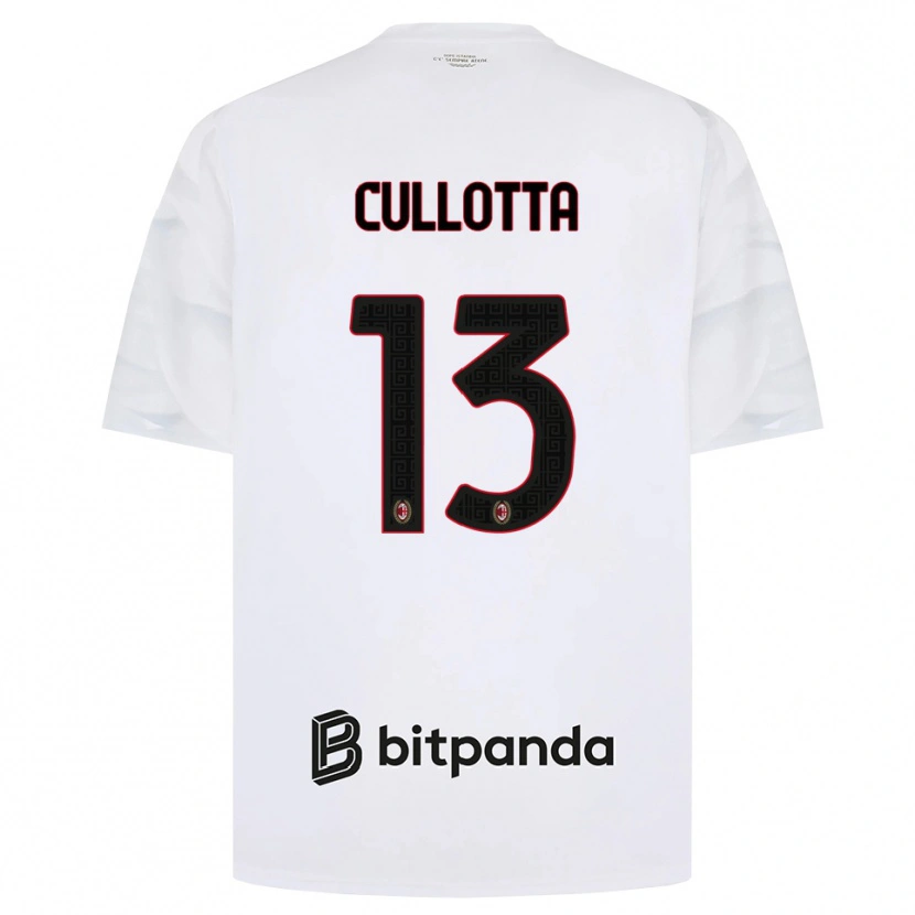 Danxen Uomo Maglia Andrea Cullotta #13 Bianco Rosso Nero Kit Gara Away 2026/27 Maglietta
