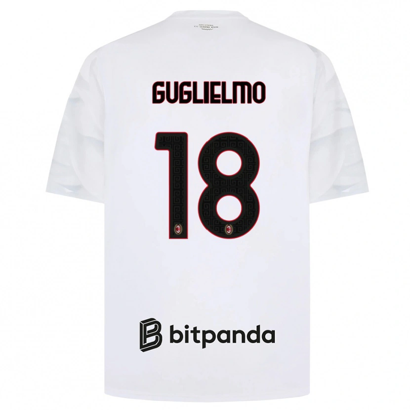 Danxen Uomo Maglia Tommaso Guglielmo #18 Bianco Rosso Nero Kit Gara Away 2026/27 Maglietta