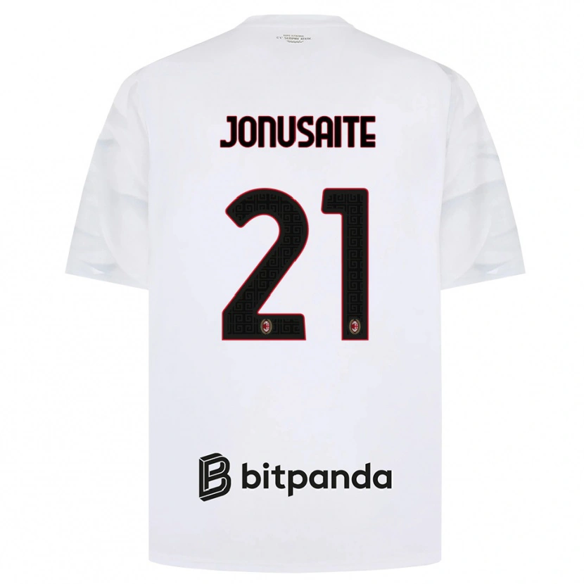 Danxen Uomo Maglia Rimante Jonusaite #21 Bianco Rosso Nero Kit Gara Away 2026/27 Maglietta
