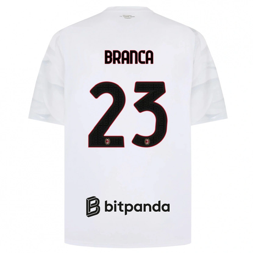 Danxen Uomo Maglia Simone Branca #23 Bianco Rosso Nero Kit Gara Away 2026/27 Maglietta