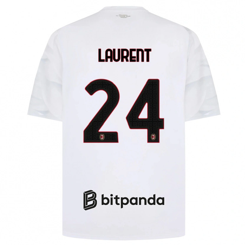 Danxen Uomo Maglia Emelyne Ann-Emmanuelle Laurent #24 Bianco Rosso Nero Kit Gara Away 2026/27 Maglietta