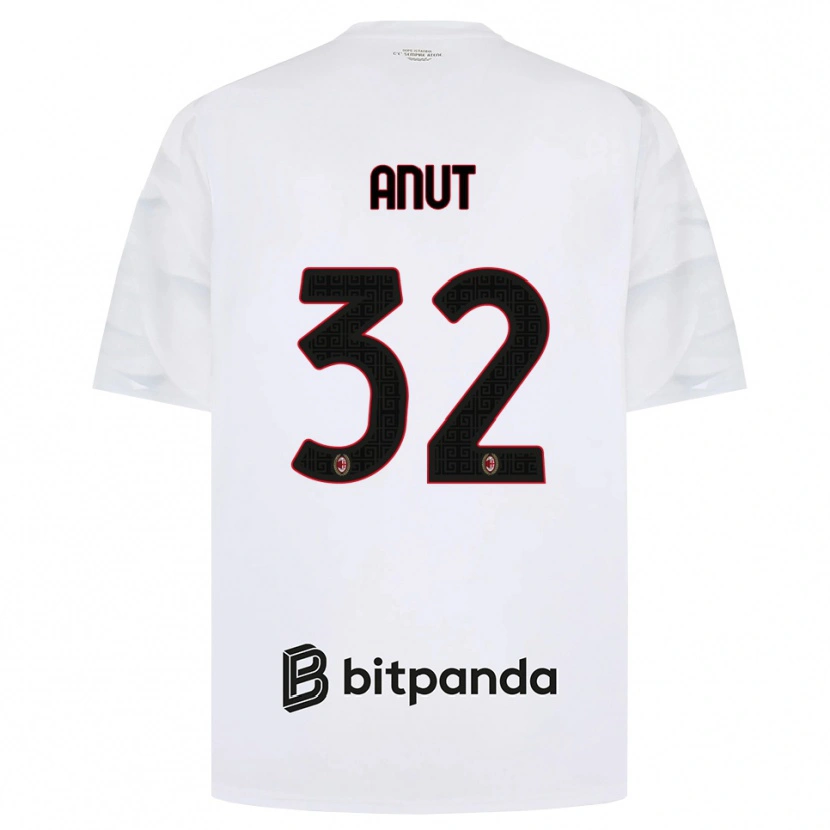 Danxen Uomo Maglia Niccolo Anut #32 Bianco Rosso Nero Kit Gara Away 2026/27 Maglietta