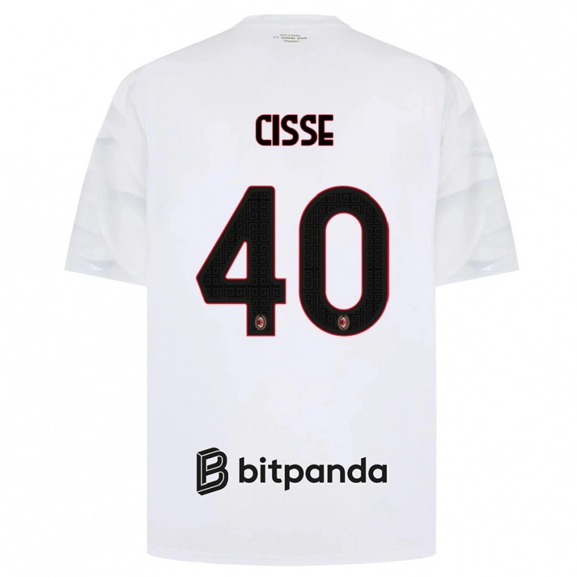 Danxen Uomo Maglia El Hadji Malick Cissé #40 Bianco Rosso Nero Kit Gara Away 2026/27 Maglietta