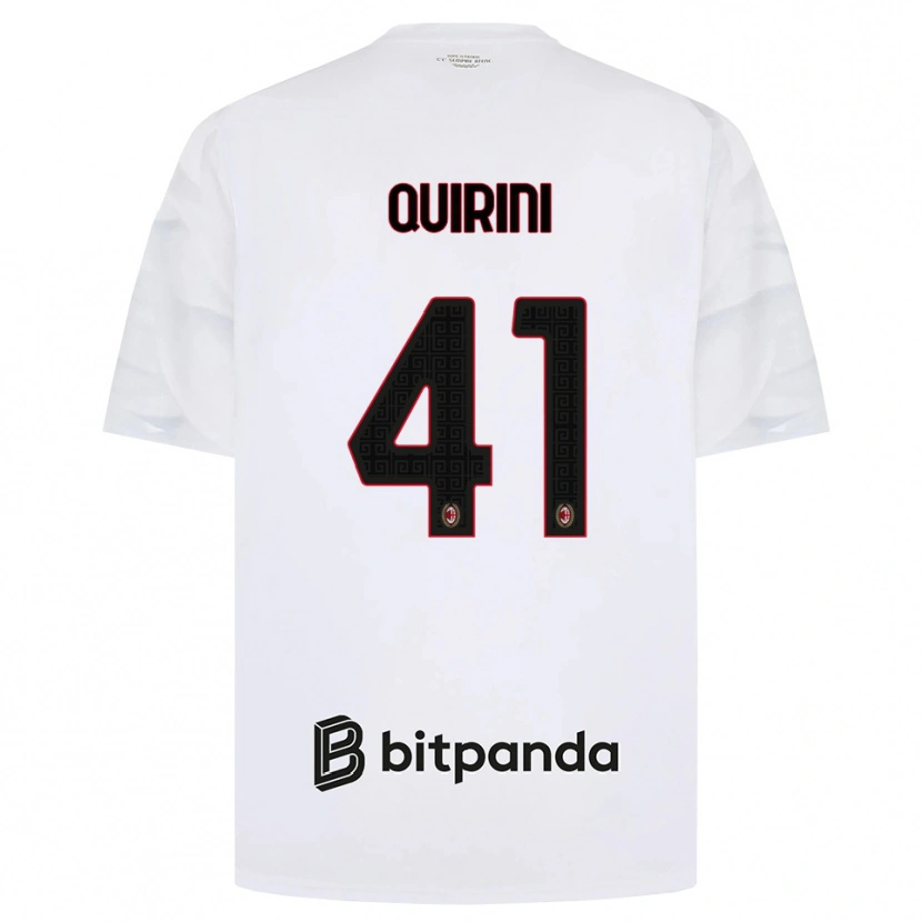 Danxen Uomo Maglia Ettore Quirini #41 Bianco Rosso Nero Kit Gara Away 2026/27 Maglietta