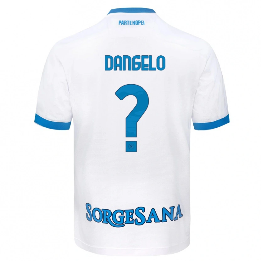 Danxen Uomo Maglia Raffaele Dangelo #0 Bianco Azzurro Kit Gara Away 2026/27 Maglietta