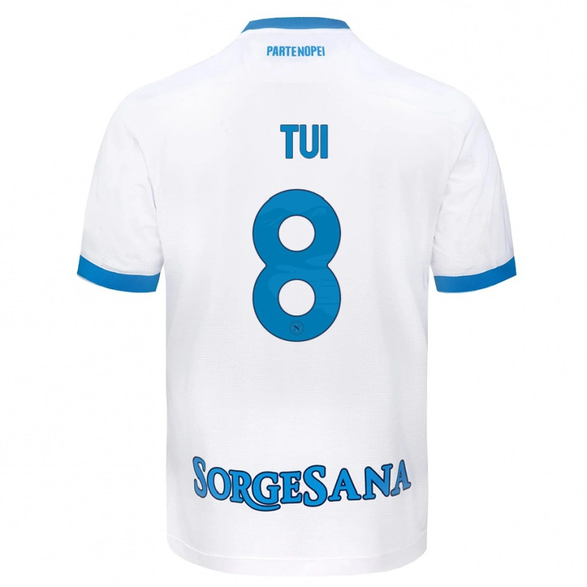 Danxen Uomo Maglia Sara Tui #8 Bianco Azzurro Kit Gara Away 2026/27 Maglietta