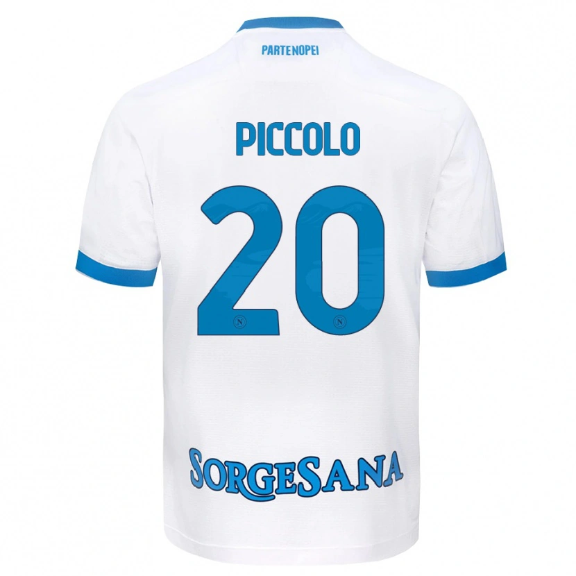 Danxen Uomo Maglia Salvatore Piccolo #20 Bianco Azzurro Kit Gara Away 2026/27 Maglietta