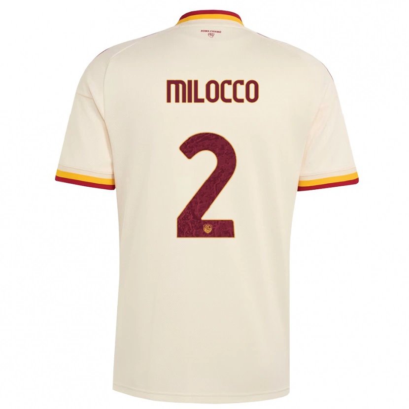 Danxen Uomo Maglia Matias Milocco #2 Champagne Rosso Giallo Kit Gara Away 2026/27 Maglietta