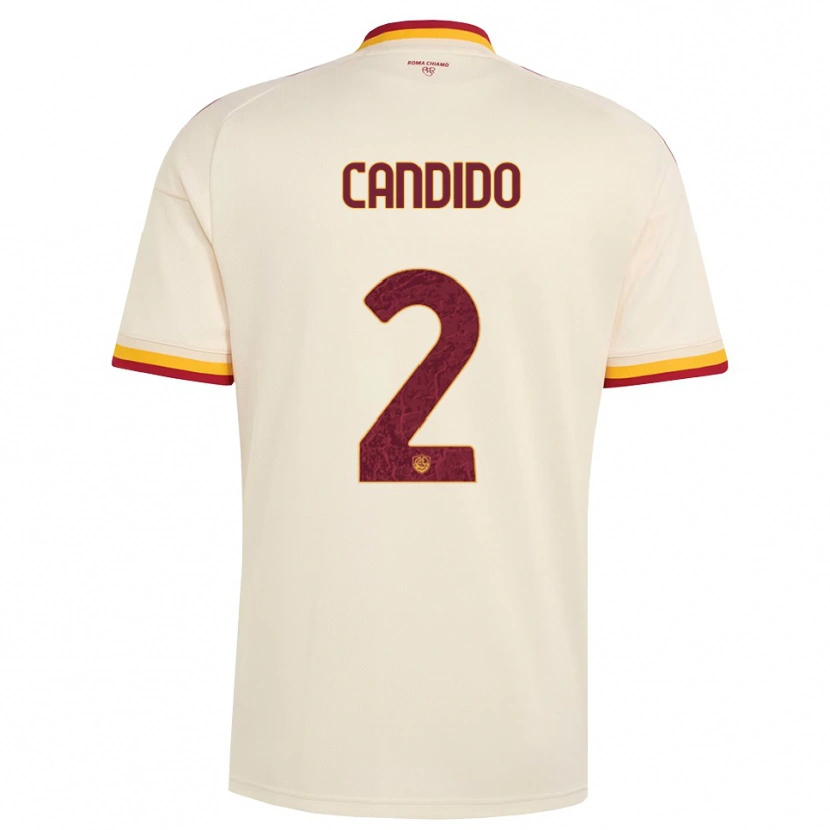 Danxen Uomo Maglia Gabriele Candido #2 Champagne Rosso Giallo Kit Gara Away 2026/27 Maglietta
