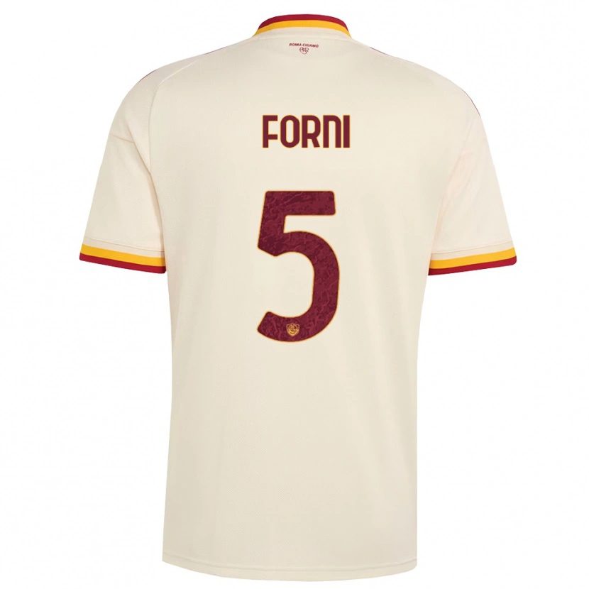 Danxen Uomo Maglia Matteo Forni #5 Champagne Rosso Giallo Kit Gara Away 2026/27 Maglietta