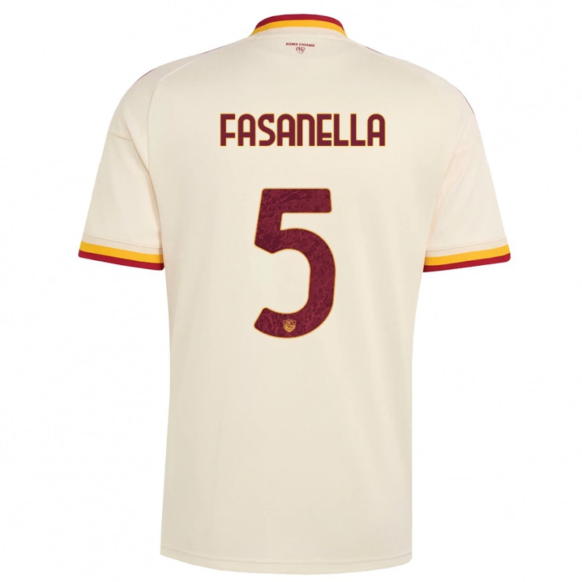 Danxen Uomo Maglia Rafael Fasanella #5 Champagne Rosso Giallo Kit Gara Away 2026/27 Maglietta