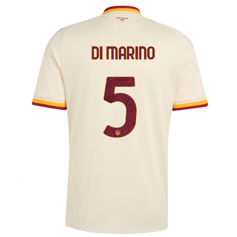 Danxen Uomo Maglia Baldo Di Marino #5 Champagne Rosso Giallo Kit Gara Away 2026/27 Maglietta