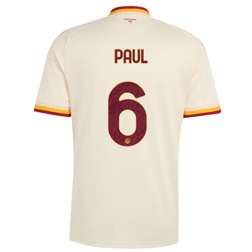 Danxen Uomo Maglia Daniele Paul #6 Champagne Rosso Giallo Kit Gara Away 2026/27 Maglietta