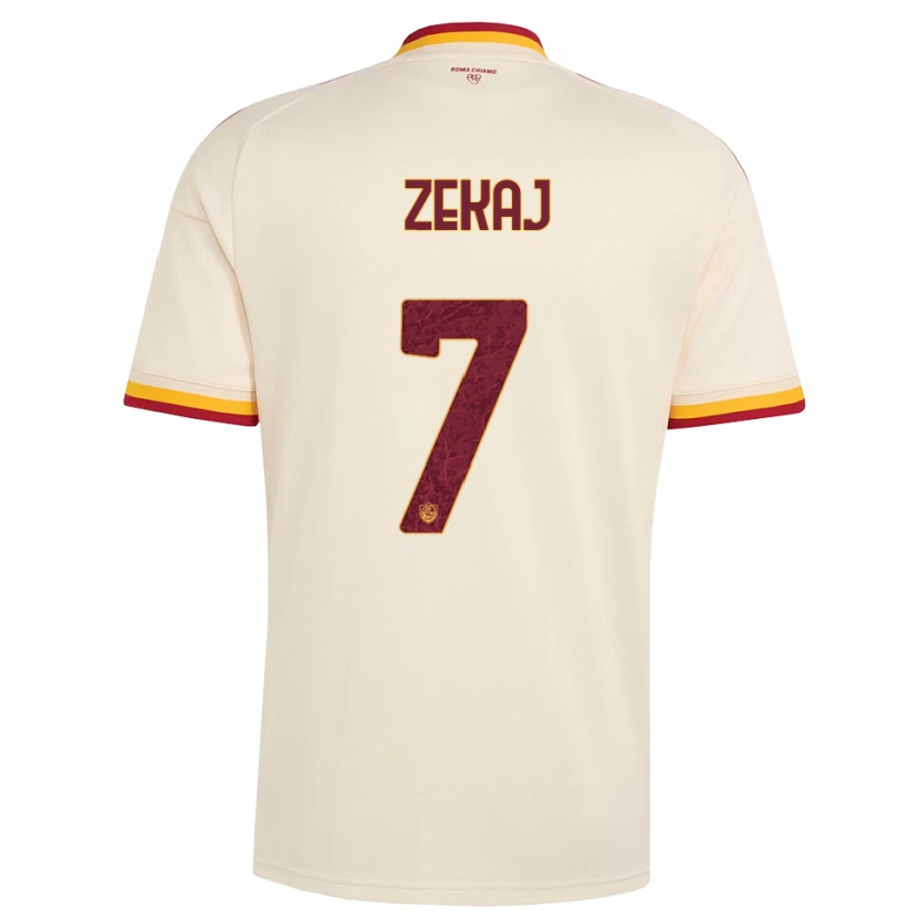 Danxen Uomo Maglia Alvin Zekaj #7 Champagne Rosso Giallo Kit Gara Away 2026/27 Maglietta