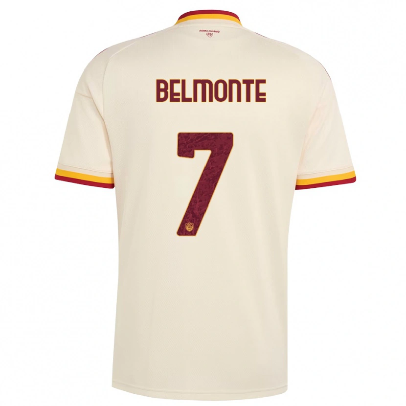 Danxen Uomo Maglia Samuele Belmonte #7 Champagne Rosso Giallo Kit Gara Away 2026/27 Maglietta