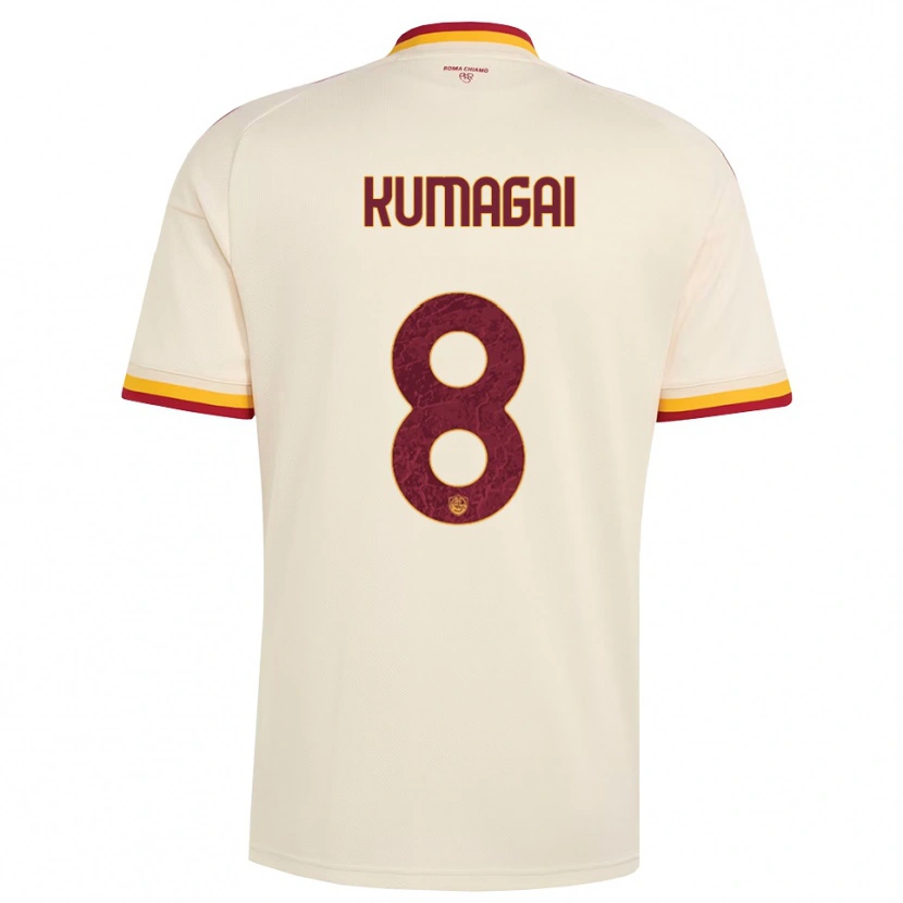 Danxen Uomo Maglia Saki Kumagai #8 Champagne Rosso Giallo Kit Gara Away 2026/27 Maglietta