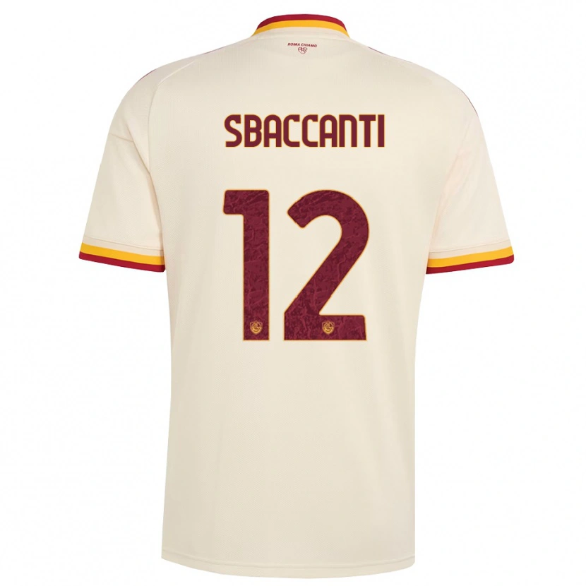Danxen Uomo Maglia Christian Sbaccanti #12 Champagne Rosso Giallo Kit Gara Away 2026/27 Maglietta