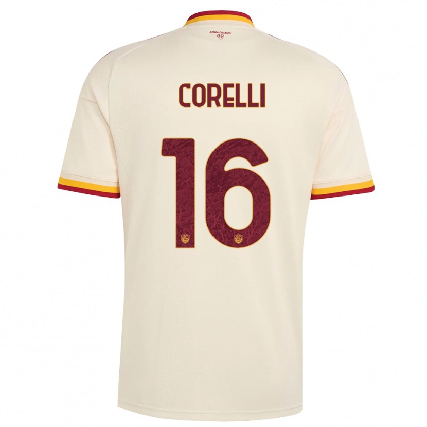Danxen Uomo Maglia Alice Corelli #16 Champagne Rosso Giallo Kit Gara Away 2026/27 Maglietta